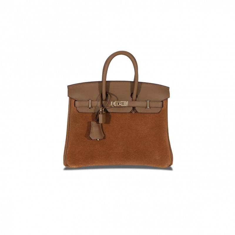 HERMÈS BIRKIN 30 CHAMOIS GOLDEN BROWN ROSE GOLD BUCKLE H028369CC18 (30*23*15cm)