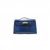 HERMÈS MASTER MINI KELLY POCHETTE BAG  BLUE ROY SHINY ALLIGATOR (22*14*7cm) 