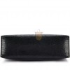 HERMÈS MASTER  BLACK SHINY NILOTICUS LIZARD KELLY POCHETTE GOLD HARDWARE (22*14*7cm) 