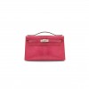 HERMÈS MASTER A SHINY FUCHSIA SALVATOR LIZARD KELLY POCHETTE WITH PALLADIUM HARDWARE (22*14*7cm) 