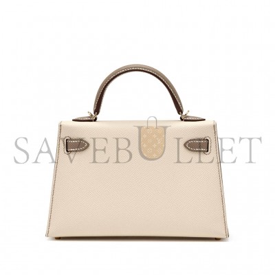 HERMÈS  MASTER EPSOM MINI KELLY 20 PERMABRASS HARDWARE (19*12*5.5cm) 