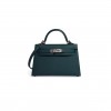 HERMÈS MINI KELLY IIEPSOM DUCK BLUE WITH PALLADIUM HARDWARE (19*12*5.5cm) 