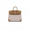 HERMÈS BIRKIN 30 SWIFT CANVAS BISCUIT SILVER BUCKLE H082686CKA6 (30*23*15cm)