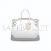 HERMÈS MASTER BIRKIN 30 SWIFT WHITE AND GREY WITH SILVER BUCKLE 321877 (30*22*15cm)