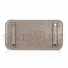 HERMÈS MASTER BIRKIN 30 LIZARD ELEPHANT GREY SILVER BUCKLE H028352CA57 (30*22*16cm)