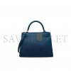 HERMÈS AN INDIGO KELLY 25 WITH PALLADIUM HARDWARE (25*17*7cm) 