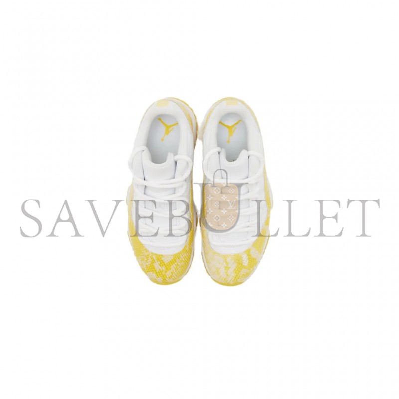 NIKE JORDAN 11 RETRO LOWYELLOW SNAKESKIN AH7860-107