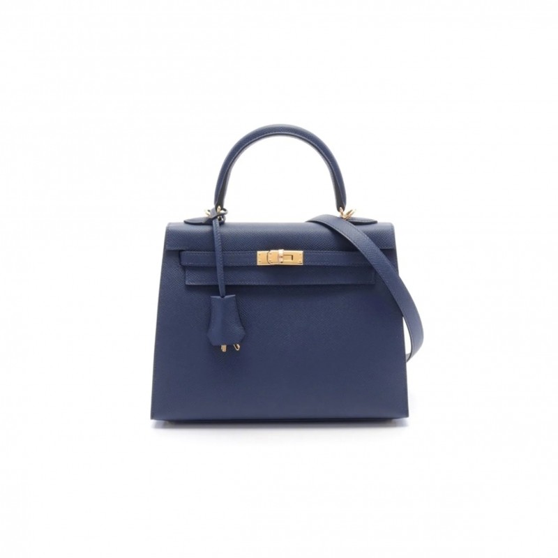 HERMÈS KELLY 25 BLUE DEEP EPSOM (25*17*7cm) 