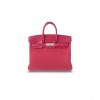 HERMÈS MASTER BIRKIN 25 CROCODILE AND TOGO LEATHER ARABIAN NIGHTS PURPLE SILVER BUCKLE H076216CK34 (25*20*13cm)