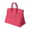 HERMÈS MASTER BIRKIN 25 CROCODILE AND TOGO LEATHER ARABIAN NIGHTS PURPLE SILVER BUCKLE H076216CK34 (25*20*13cm)