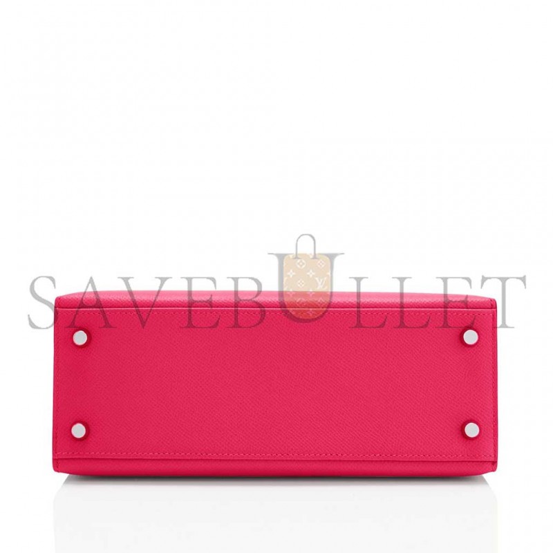 HERMÈS KELLY 28 ROSE EXTREME PINK EPSOM SELLIER BAG (28*22*10cm) 
