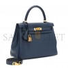 HERMÈS MASTER BLUE TOGO RETOURNE KELLY 25 GOLD HARDWARE (25*17*7cm) 