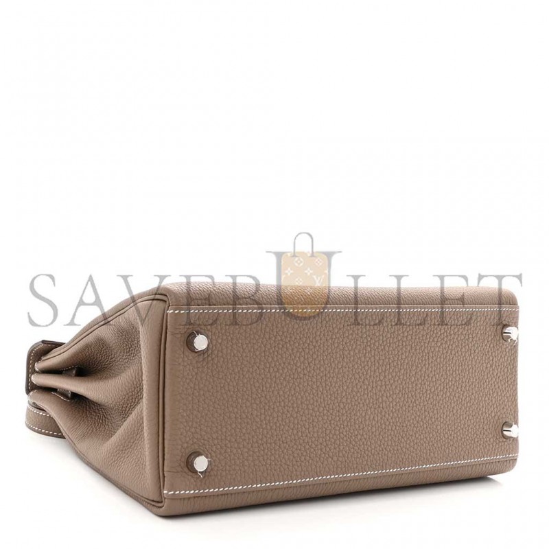 HERMÈS TOGO KELLY RETOURNE 28 ETOUPE (28*22*10cm) 