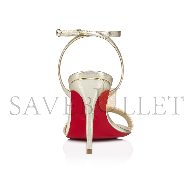 CHRISTIAN LOUBOUTIN LOUBIGIRL 85MM STRAPPY SANDALS-LEATHER-PLATINE-WOMEN 1240041G306 CHRISTIAN LOUBOUTIN LOUBIGIRL 85MM STRAPPY SANDALS-LEATHER-PLATINE-WOMEN 1240041G306