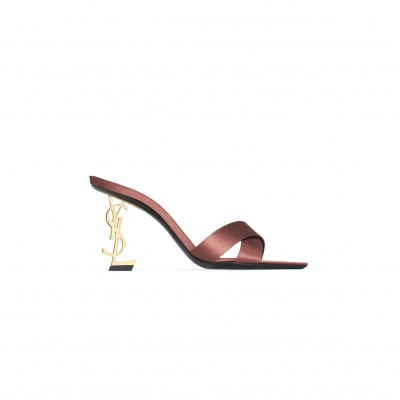 YSL OPYUM MULES IN SATIN CREPE 8189319QAB12215