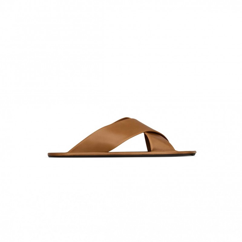 YSL CARLYLE SLIDES IN SMOOTH LEATHER 825283AADF02526 YSL CARLYLE SLIDES IN SMOOTH LEATHER 825283AADF02526