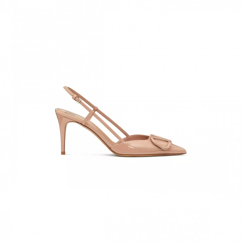 VALENTINO VLOGO SIGNATURE PATENT LEATHER SLINGBACK PUMP 80MM 3.15IN 5W2S0R01TMK_GF9 VALENTINO VLOGO SIGNATURE PATENT LEATHER SLINGBACK PUMP 80MM 3.15IN 5W2S0R01TMK_GF9