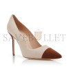 MANOLO BLAHNIK CAPCOUR BROWN AND BEIGE SUEDE POINTED TOE PUMPS 424-1966-0004 MANOLO BLAHNIK CAPCOUR BROWN AND BEIGE SUEDE POINTED TOE PUMPS 424-1966-0004