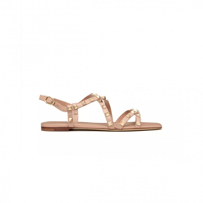 VALENTINO CALFSKIN ROCKSTUD SANDAL WITH STRAPS 5W2S0HR8VOD_GF9 VALENTINO CALFSKIN ROCKSTUD SANDAL WITH STRAPS 5W2S0HR8VOD_GF9