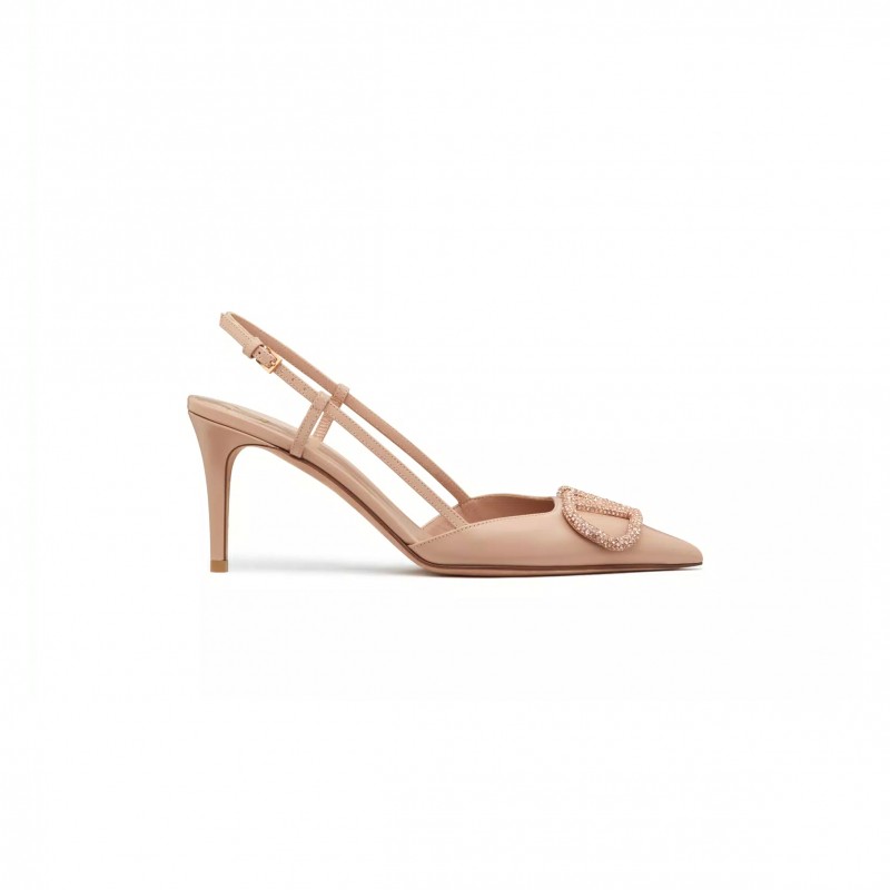 VALENTINO VLOGO SIGNATURE SLINGBACK PUMP IN CALFSKIN LEATHER 80MM 3W2S0R01EST_04W VALENTINO VLOGO SIGNATURE SLINGBACK PUMP IN CALFSKIN LEATHER 80MM 3W2S0R01EST_04W