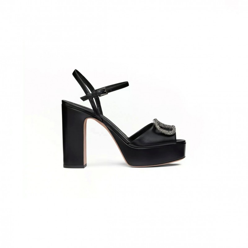 VALENTINO SANDAL WITH VLOGO SIGNATURE PLATFORM IN CALFSKIN 115MM 5W0S0FG2EST_249 VALENTINO SANDAL WITH VLOGO SIGNATURE PLATFORM IN CALFSKIN 115MM 5W0S0FG2EST_249
