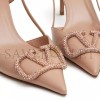VALENTINO VLOGO SIGNATURE SLINGBACK PUMP IN CALFSKIN LEATHER 80MM 3W2S0R01EST_04W VALENTINO VLOGO SIGNATURE SLINGBACK PUMP IN CALFSKIN LEATHER 80MM 3W2S0R01EST_04W