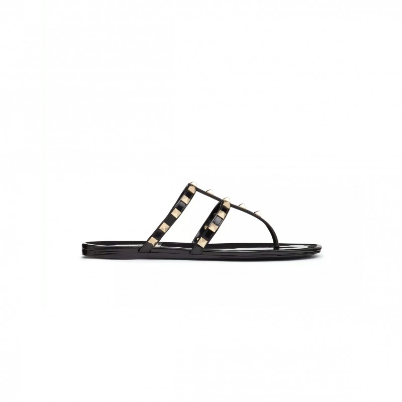 VALENTINO ROCKSTUD FLAT RUBBER SANDAL 3W2S0T84PVS_0NO VALENTINO ROCKSTUD FLAT RUBBER SANDAL 3W2S0T84PVS_0NO
