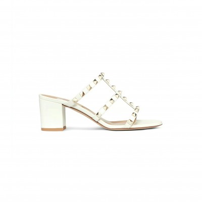 VALENTINO ROCKSTUD CALFSKIN LEATHER SLIDE SANDAL 60 MM 5W2S0C47VOD_I16