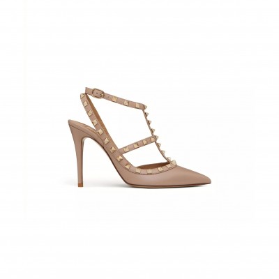 VALENTINO ROCKSTUD ANKLE STRAP PUMP 100 MM 5W2S0393VOD_P45