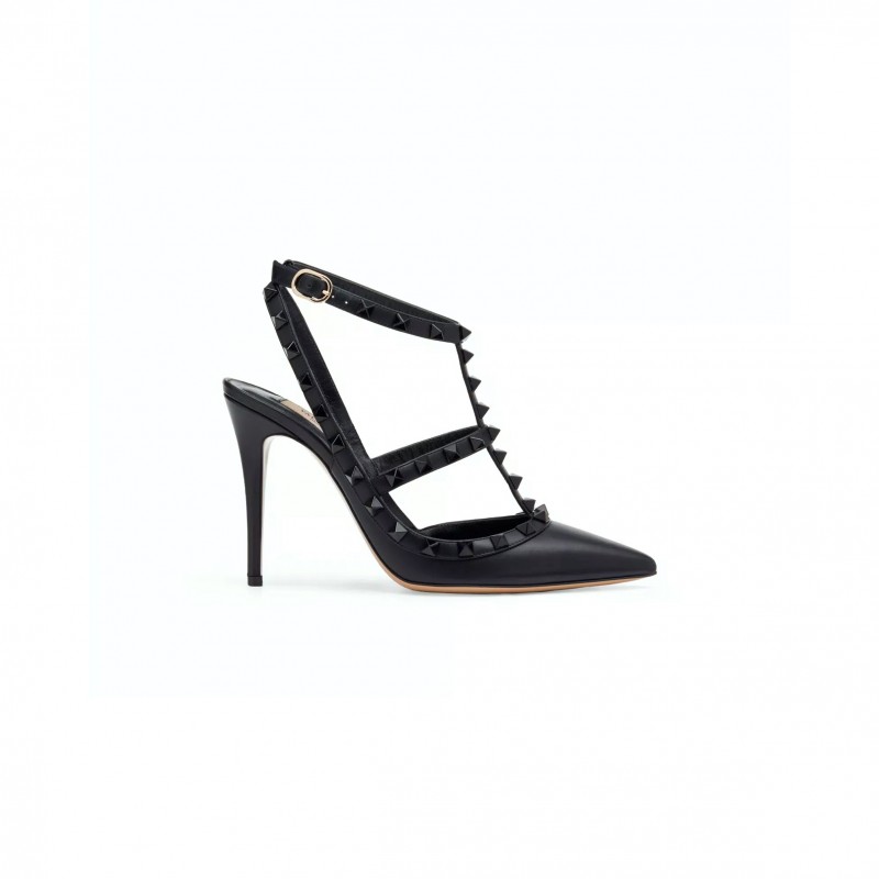 VALENTINO ROCKSTUD ANKLE STRAP PUMP WITH TONAL STUDS 100 MM 5W2S0393VB8_0NO VALENTINO ROCKSTUD ANKLE STRAP PUMP WITH TONAL STUDS 100 MM 5W2S0393VB8_0NO
