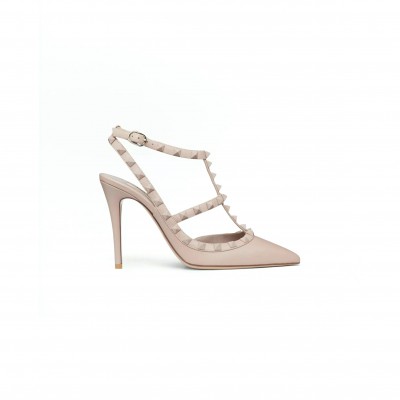 VALENTINO ROCKSTUD ANKLE STRAP PUMP WITH TONAL STUDS 100 MM 5W2S0393VB8_P45