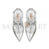 VALENTINO ROCKSTUD MIRROR-EFFECT PUMP WITH MATCHING STRAPS AND STUDS 100MM 3W2S0393WRP_S13 VALENTINO ROCKSTUD MIRROR-EFFECT PUMP WITH MATCHING STRAPS AND STUDS 100MM 3W2S0393WRP_S13