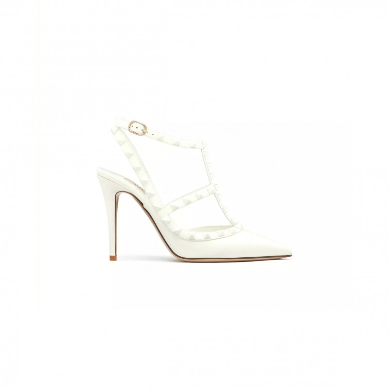 VALENTINO ROCKSTUD ANKLE STRAP PUMP WITH TONAL STUDS 100 MM 5W2S0393VB8_098 VALENTINO ROCKSTUD ANKLE STRAP PUMP WITH TONAL STUDS 100 MM 5W2S0393VB8_098
