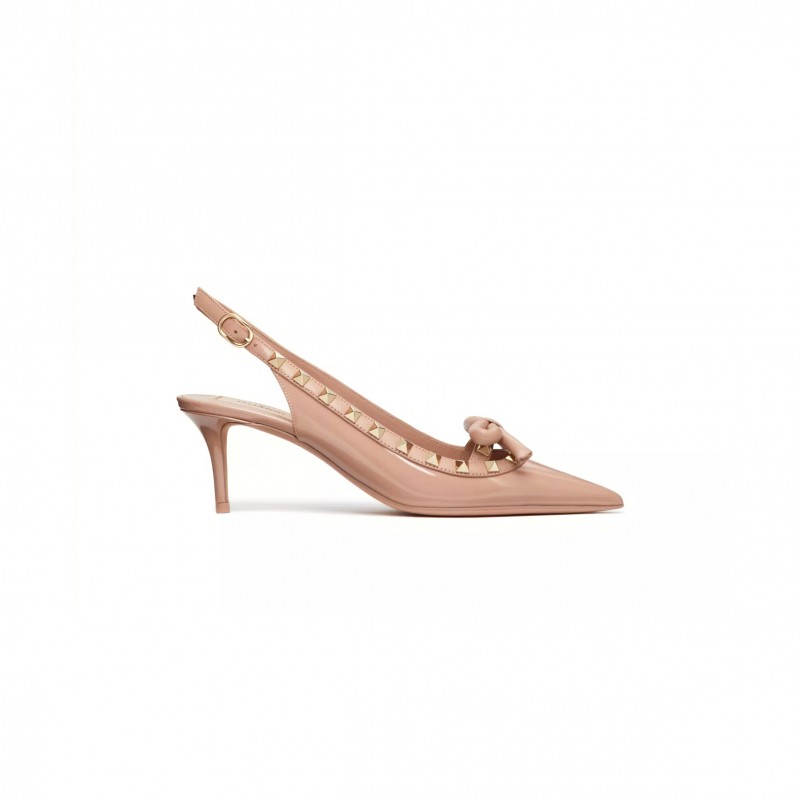 VALENTINO ROCKSTUD BOW SLINGBACK PATENT LEATHER PUMP 60MM 5W2S0IB8TZE_GF9 VALENTINO ROCKSTUD BOW SLINGBACK PATENT LEATHER PUMP 60MM 5W2S0IB8TZE_GF9