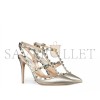 VALENTINO ROCKSTUD METALLIC ANKLE STRAP PUMP 100MM 5W2S0393NNF_S69 VALENTINO ROCKSTUD METALLIC ANKLE STRAP PUMP 100MM 5W2S0393NNF_S69