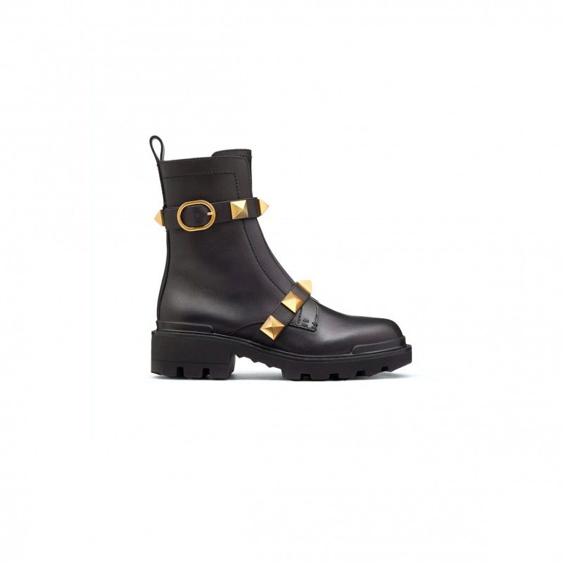 VALENTINO ROMAN STUD CALFSKIN COMBAT BOOT 40MM WW2S0CJ3NKD_0NO VALENTINO ROMAN STUD CALFSKIN COMBAT BOOT 40MM WW2S0CJ3NKD_0NO