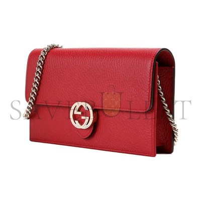 GUCCI DOLLAR CALFSKIN INTERLOCKING G CHAIN WALLET 510314 (20*13*6cm)