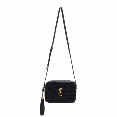 YSL LOU CAMERA BAG IN RAFFIA 211418F048193 (23*16*6cm)