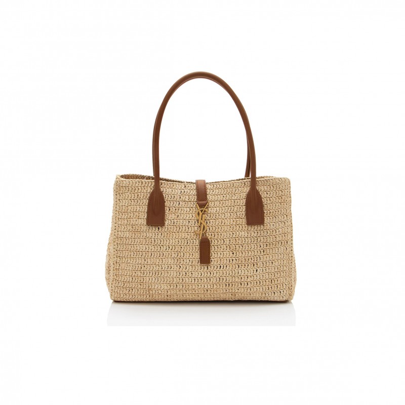 YSL RAFFIA PANIER RECTANGLE TOTE 92886994 (29*21*9cm)