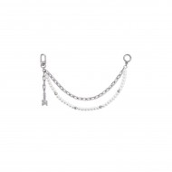 LOUIS VUITTON PEARLS CHAIN BELT AND BAG CHARM M02606