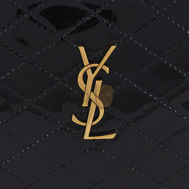 YSL GABY ZIPPED POUCH IN QUILTED PATENT LEATHER 733667AHG071000 (19*13*3.5cm)