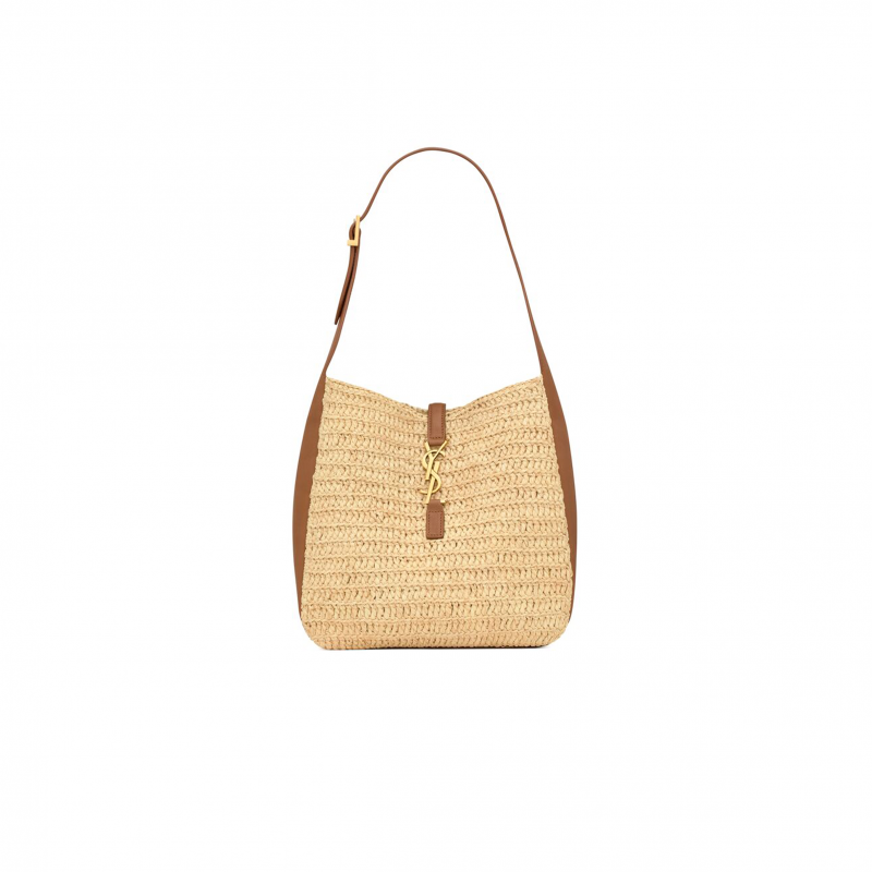 YSL LE 5 À 7 SUPPLE SMALL IN RAFFIA AND LEATHER 823812GAAEZ2791 (22*22*9cm) YSL LE 5 À 7 SUPPLE SMALL IN RAFFIA AND LEATHER 823812GAAEZ2791 (22*22*9cm)