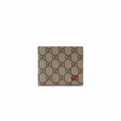 GUCCI RED INTERIOR GG BI-FOLD WALLET 768243 (21*9cm)