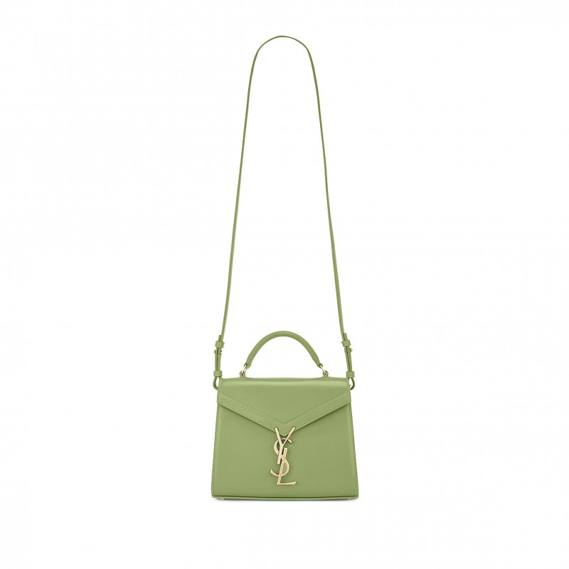 YSL CASSANDRA MINI TOP HANDLE BAG IN SMOOTH LEATHER 602716005642 (20*16*7.5cm)