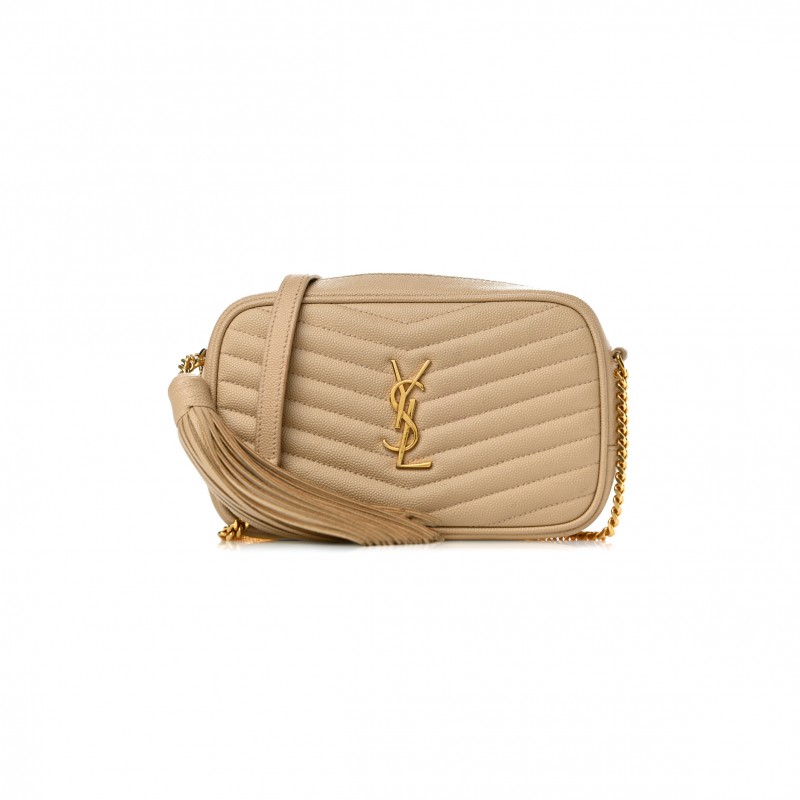 YSL LOU MINI BAG IN MATELASSÉ GRAIN DE POUDRE EMBOSSED LEATHER 585040260141 (19*10.5*5cm)