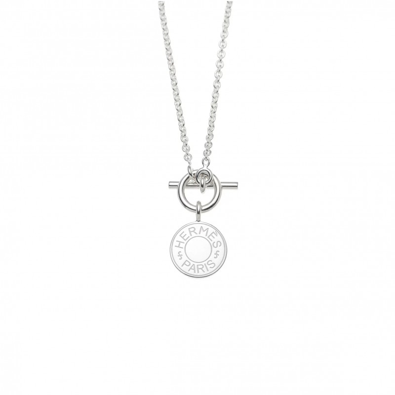 HERMÈS AMULETTES H CONFETTIS PENDANT NECKLACE STERLING SILVER 