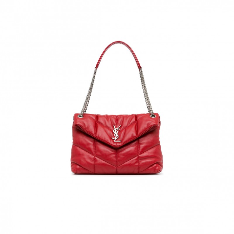 YSL PUFFER MEDIUM CHAIN BAG IN QUILTED LAMBSKIN 5774751EL006805 (35*23*13.5cm)