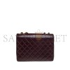 CHANEL MASTER BURGUNDY QUILTED LEATHER VINTAGE CC FLAP BAG A2215 (33*23*11cm)