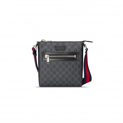 GUCCI GG BLACK SMALL MESSENGER BAG 523599 (23*21*4cm)
