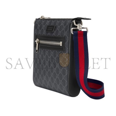 GUCCI GG BLACK SMALL MESSENGER BAG 523599 (23*21*4cm)
